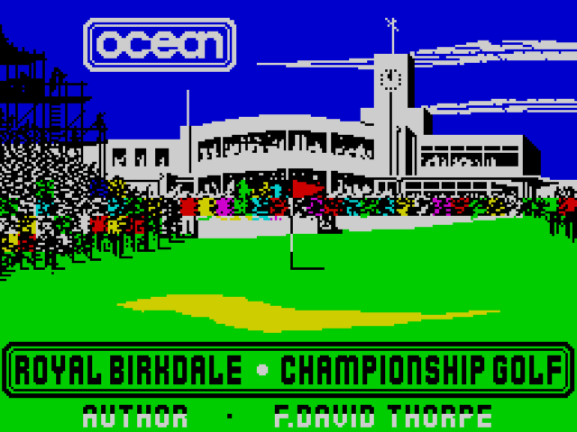 Golf title screen for ZX Spectrum